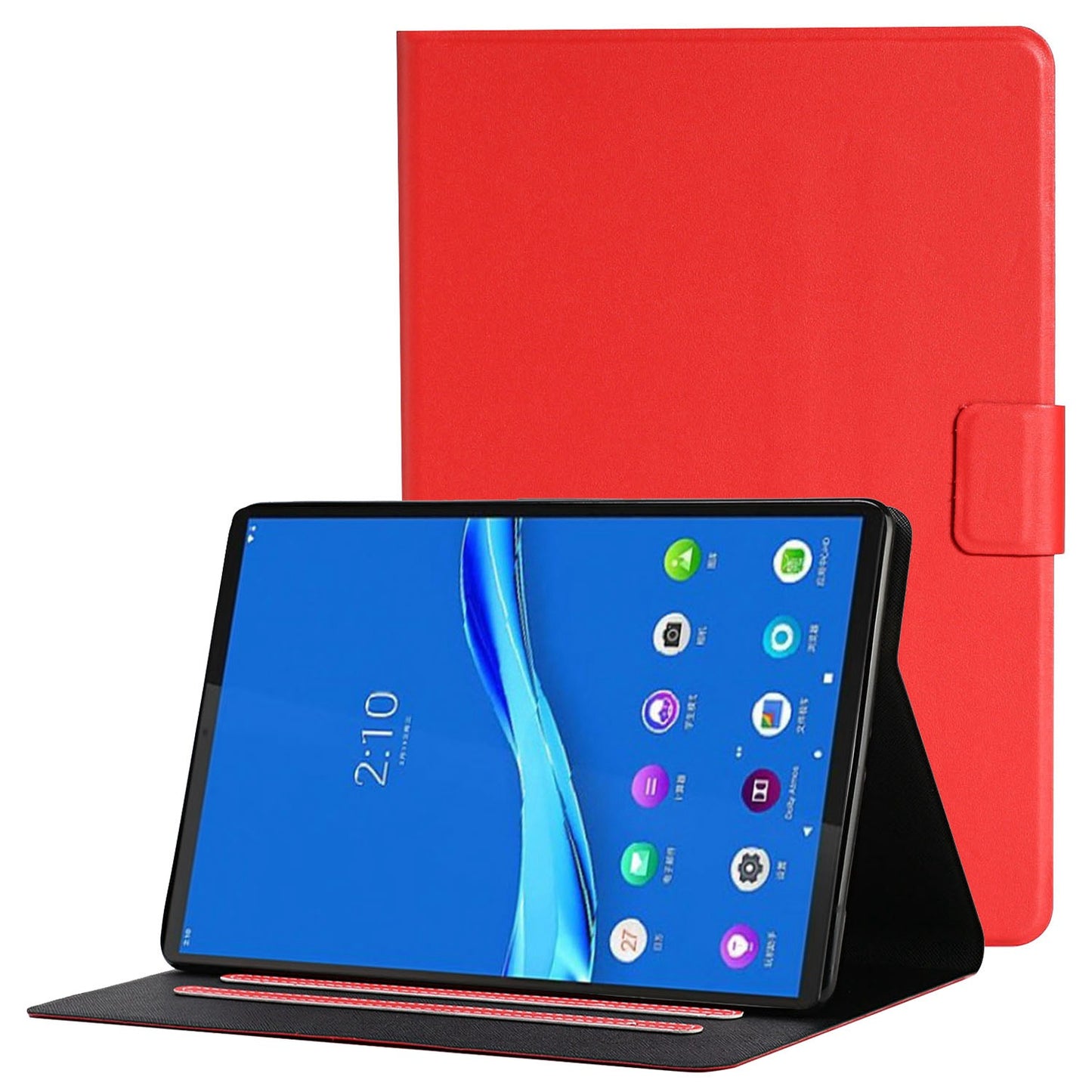 Protective Case for Lenovo Tab M10 Plus (Gen 3) 2022 Auto Wake/Sleep Tablet Case Scratch Resistant Leather Cover with Stand/Card Slots