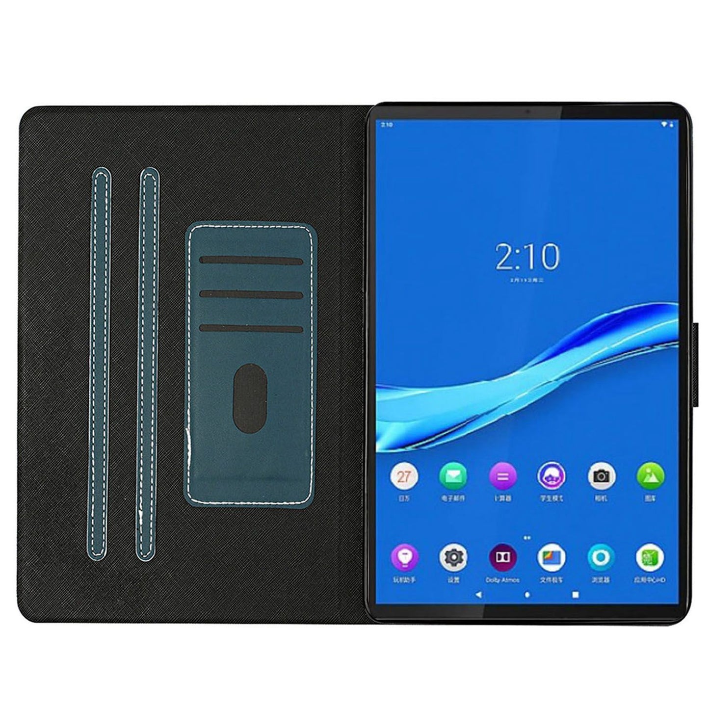 Protective Case for Lenovo Tab M10 Plus (Gen 3) 2022 Auto Wake/Sleep Tablet Case Scratch Resistant Leather Cover with Stand/Card Slots