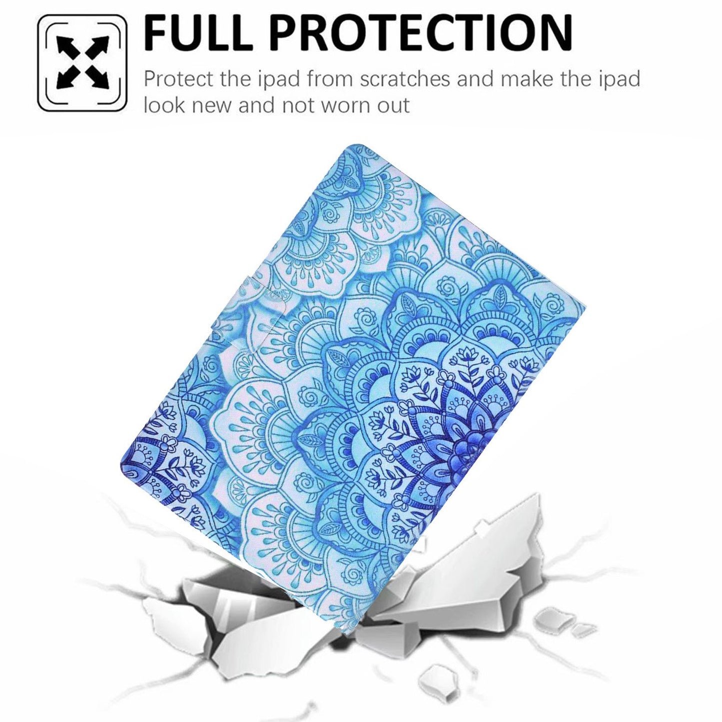 Pattern Printing Tablet Case for Lenovo Tab M10 Plus (Gen 3), Card Holder Stand PU Leather TPU Cover