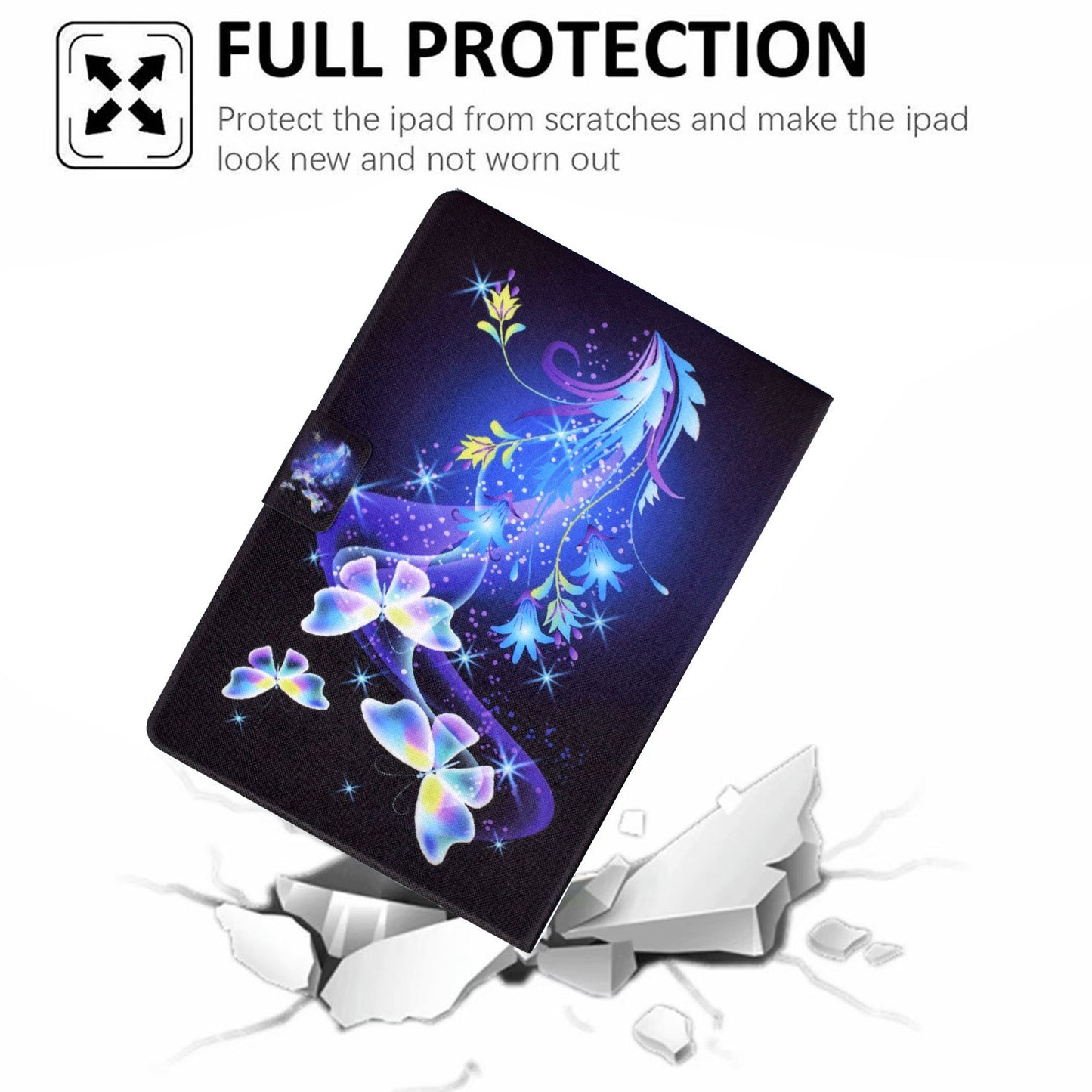 Pattern Printing Tablet Case for Lenovo Tab M10 Plus (Gen 3), Card Holder Stand PU Leather TPU Cover