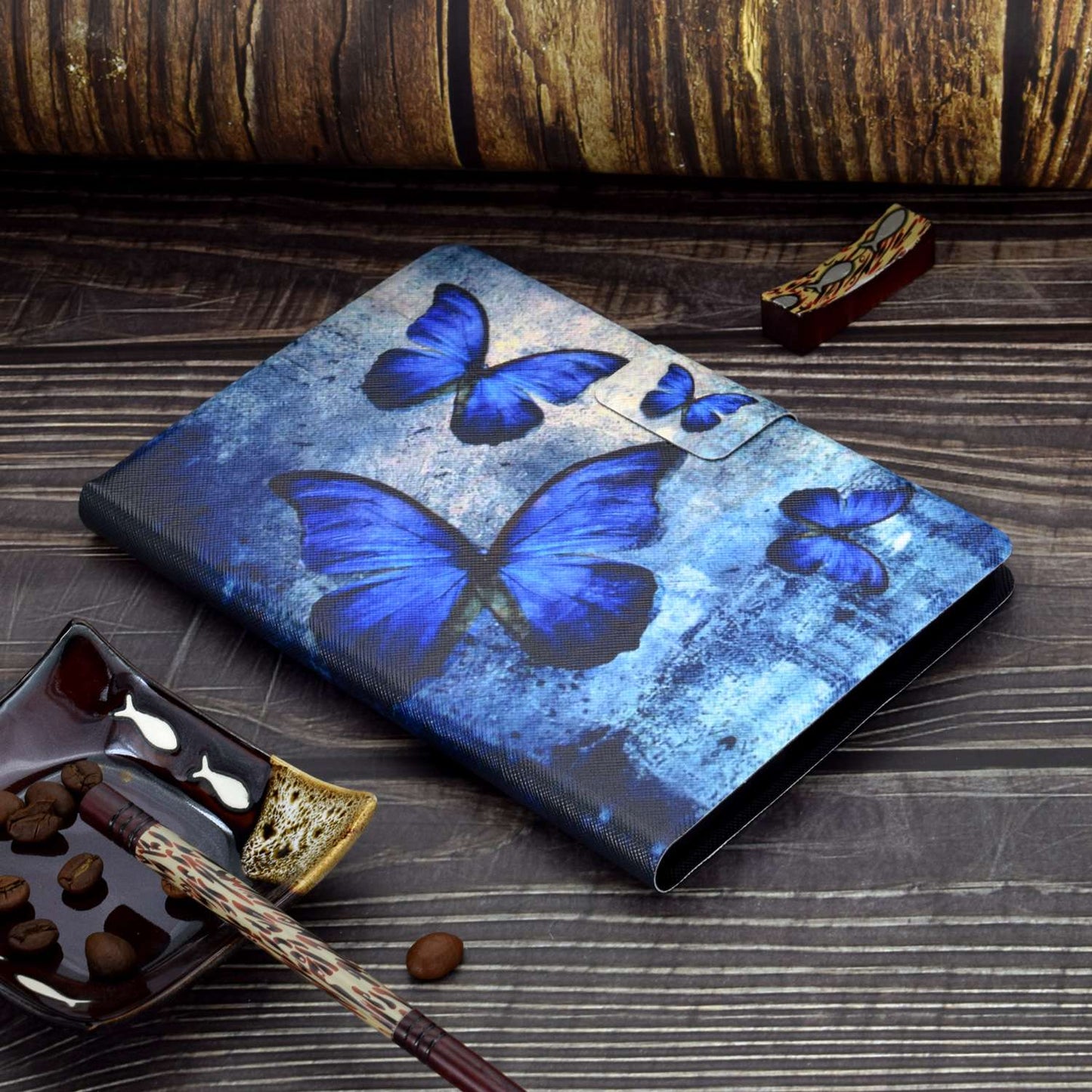 Pattern Printing Tablet Case for Lenovo Tab M10 Plus (Gen 3), Card Holder Stand PU Leather TPU Cover