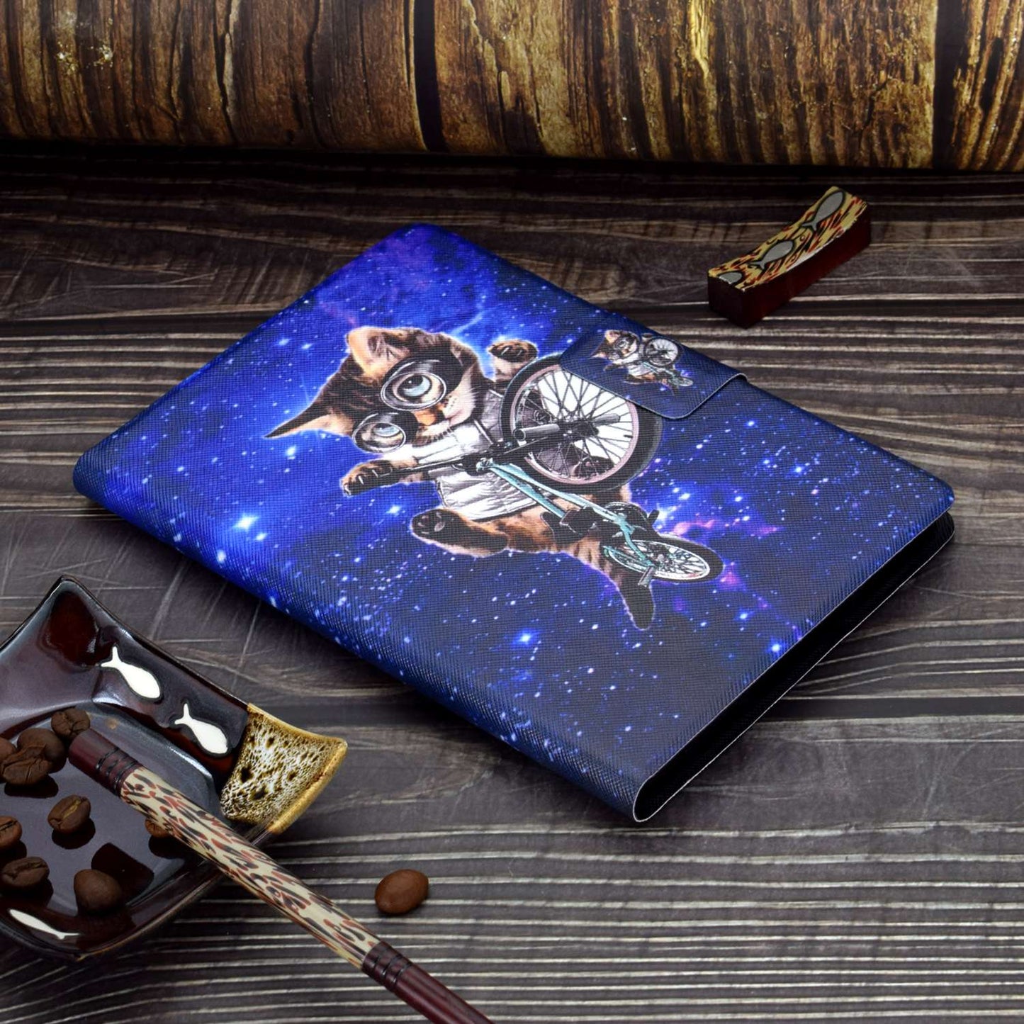 Pattern Printing Tablet Case for Lenovo Tab M10 Plus (Gen 3), Card Holder Stand PU Leather TPU Cover