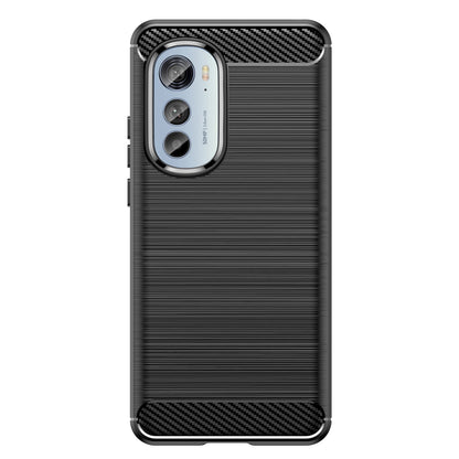 For Motorola Edge (2022) 5G Thickened Phone Case Brushed Carbon Fiber Texture Anti-scratch Back Cover