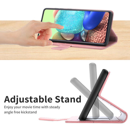 For Xiaomi Poco C40 4G HT01 Wallet Stand Feature Imprinted Y-Shaped Lines Phone Case PU Leather Anti-fall Shell with Strap