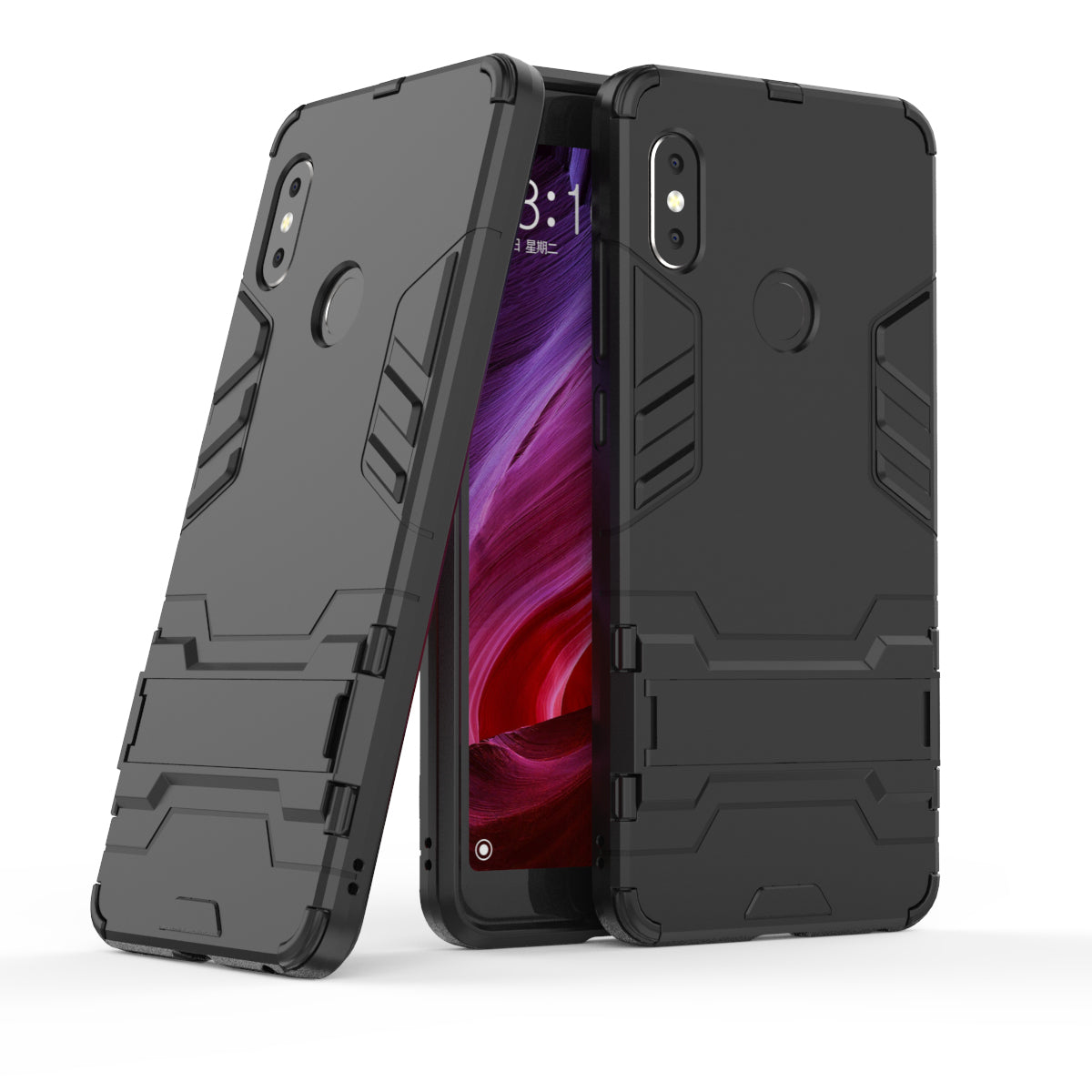 Shockproof PC + TPU Hybrid Kickstand Phone Case for Xiaomi Redmi Note 5 Pro (Dual Camera) / Redmi Note 5 (China)