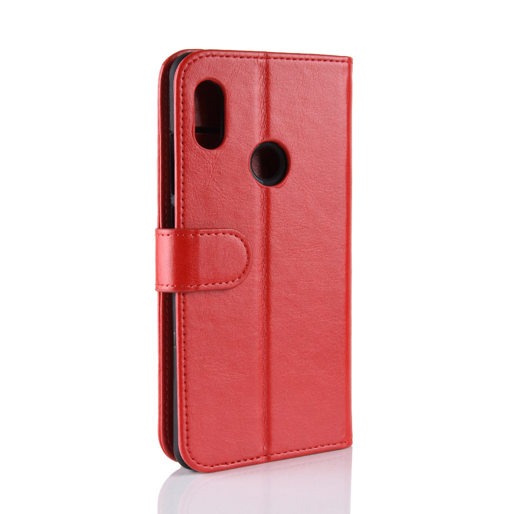 Crazy Horse Grain Wallet Stand Leather Casing for Xiaomi Redmi Note 5 Pro (Dual Camera) / Redmi Note 5 (China)