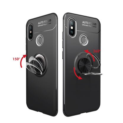 Finger Ring Kickstand TPU Mobile Case for Xiaomi Mi 8 (Built-in Magnetic Metal Sheet)