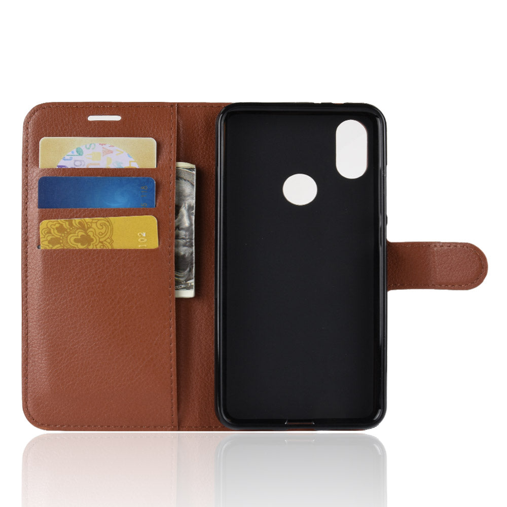 Litchi Skin Wallet Leather Stand Case for Xiaomi Mi A2 / Mi 6X