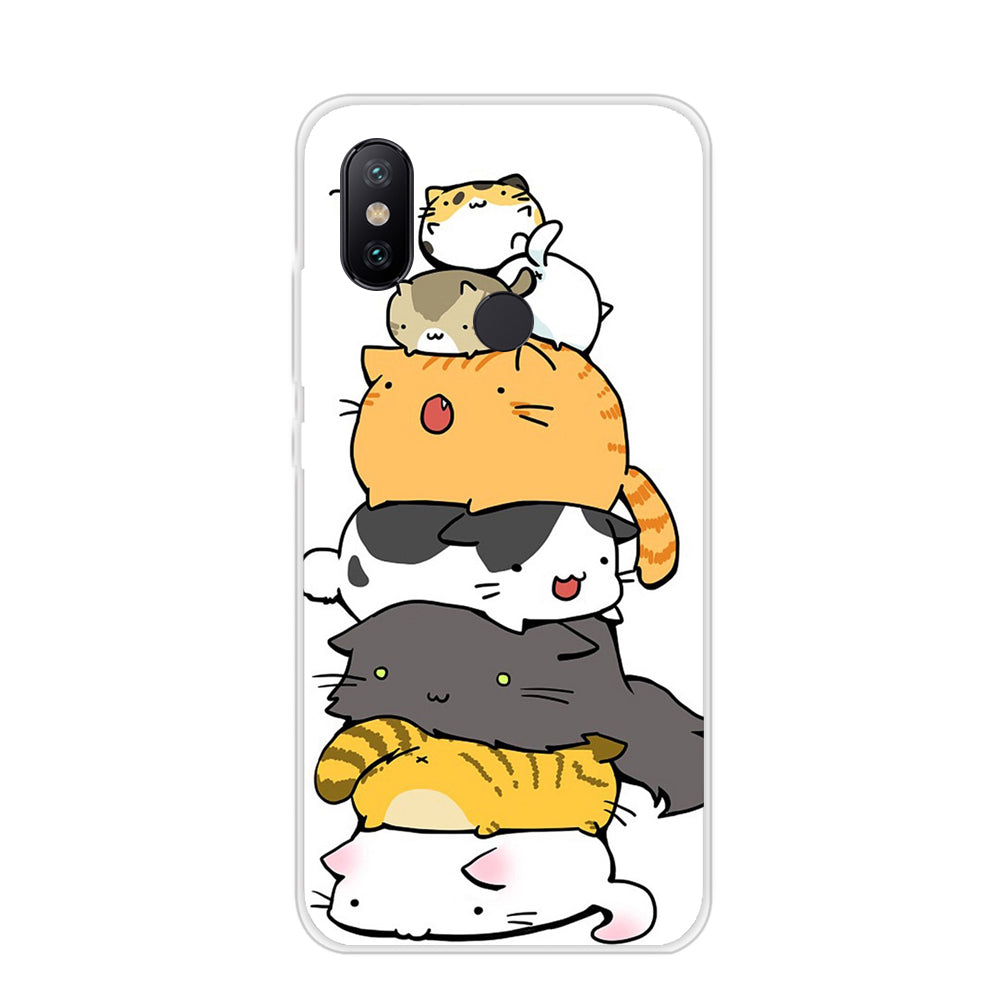 Pattern Printing TPU Protective Phone Shell for Xiaomi Mi A2 / Mi 6X