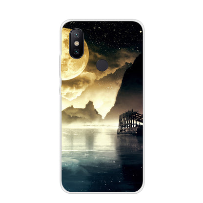 Pattern Printing TPU Protective Phone Shell for Xiaomi Mi A2 / Mi 6X