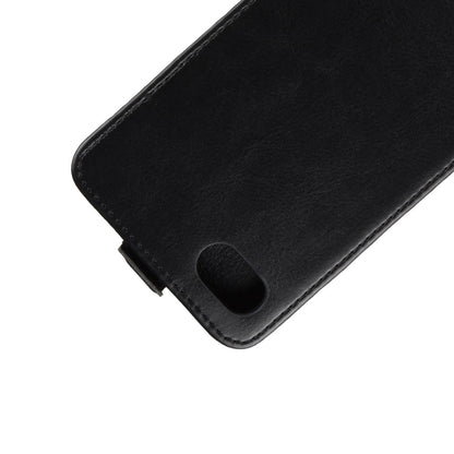 Crazy Horse Vertical Leather Card Holder Casing for Xiaomi Redmi 6A (Single 12MP Rear Camera)