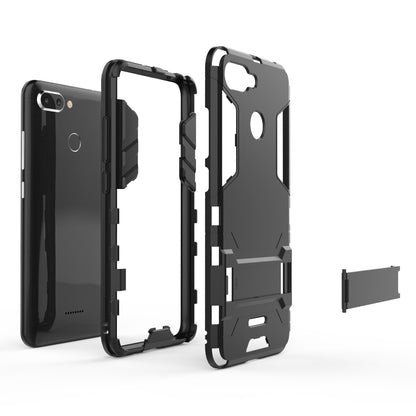 Cool Guard Plastic TPU Hybrid Case with Kickstand for Xiaomi Redmi 6 (Dual Camera: 12MP+5MP)