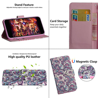 Pattern Printing Wallet Stand Leather Phone Case for Xiaomi Redmi 6 (Dual Camera: 12MP+5MP)