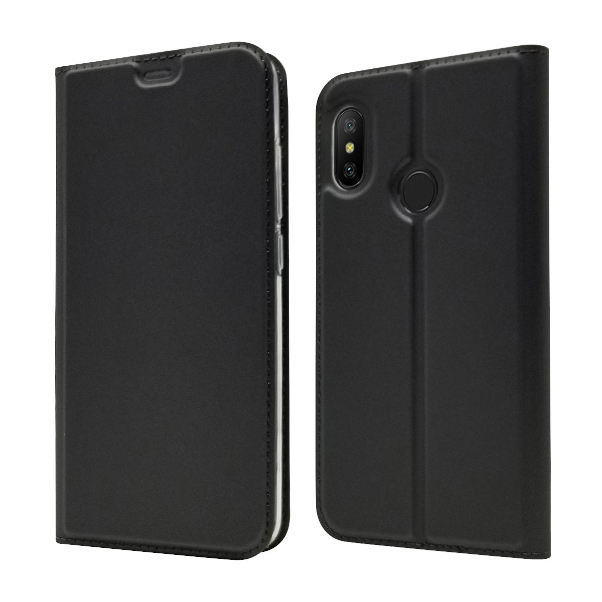 Auto-absorbed Leather Stand Case with Card Slot for Xiaomi Mi A2 Lite / Redmi 6 Pro