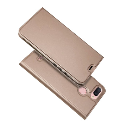 Auto-absorbed Card Holder Stand Leather Mobile Cover for Xiaomi Redmi 6 (Dual Camera: 12MP+5MP)