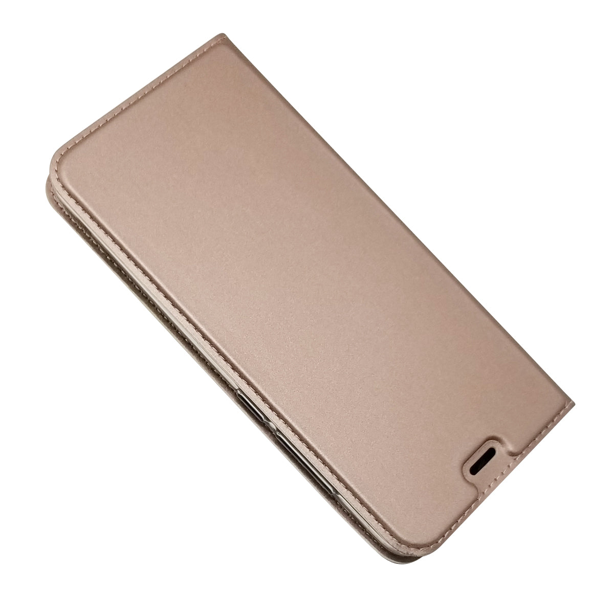 Auto-absorbed Card Holder Stand Leather Mobile Cover for Xiaomi Redmi 6 (Dual Camera: 12MP+5MP)