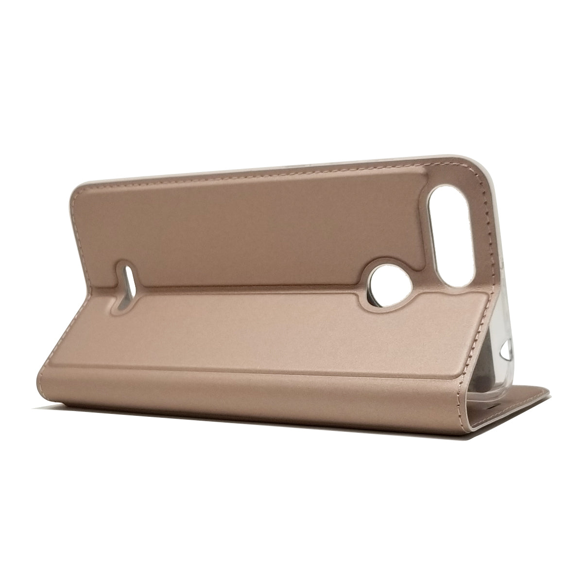 Auto-absorbed Card Holder Stand Leather Mobile Cover for Xiaomi Redmi 6 (Dual Camera: 12MP+5MP)