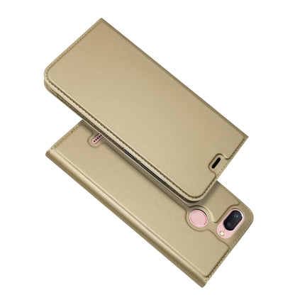 Auto-absorbed Card Holder Stand Leather Mobile Cover for Xiaomi Redmi 6 (Dual Camera: 12MP+5MP)