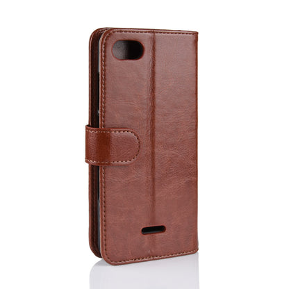 Crazy Horse Magnetic Stand Wallet Leather Mobile Phone Case for Xiaomi Redmi 6A