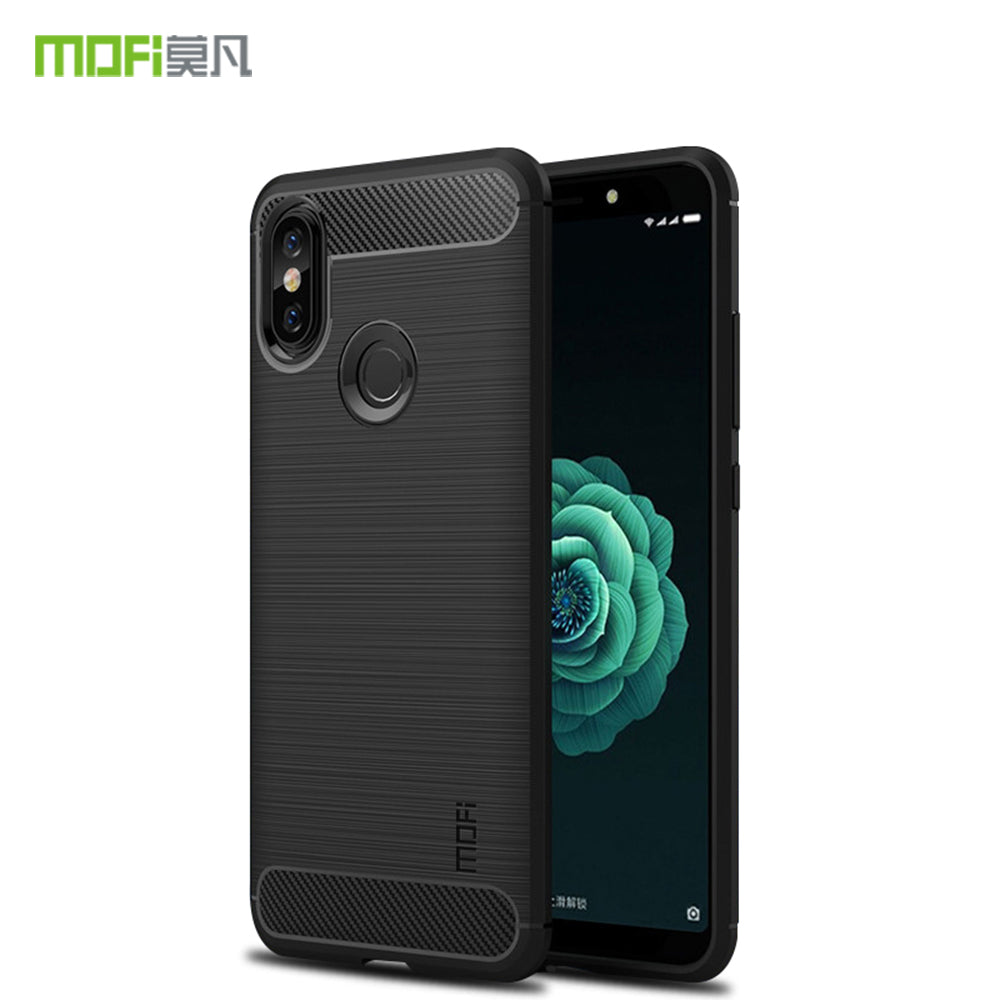 MOFI Carbon Fiber Texture Brushed TPU Back Case for Xiaomi Redmi S2 / Y2