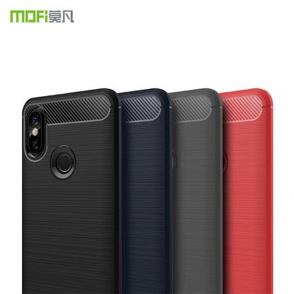 MOFI Carbon Fiber Texture Brushed TPU Back Case for Xiaomi Redmi S2 / Y2