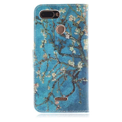 Pattern Printing Wallet Stand Leather Phone Shell for Xiaomi Redmi 6