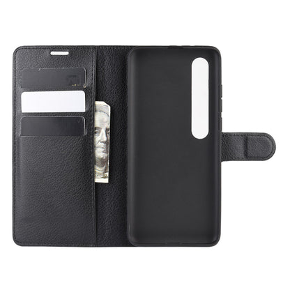 Litchi Skin Wallet Leather Cover with Stand Case for Xiaomi Mi 10/10 Pro