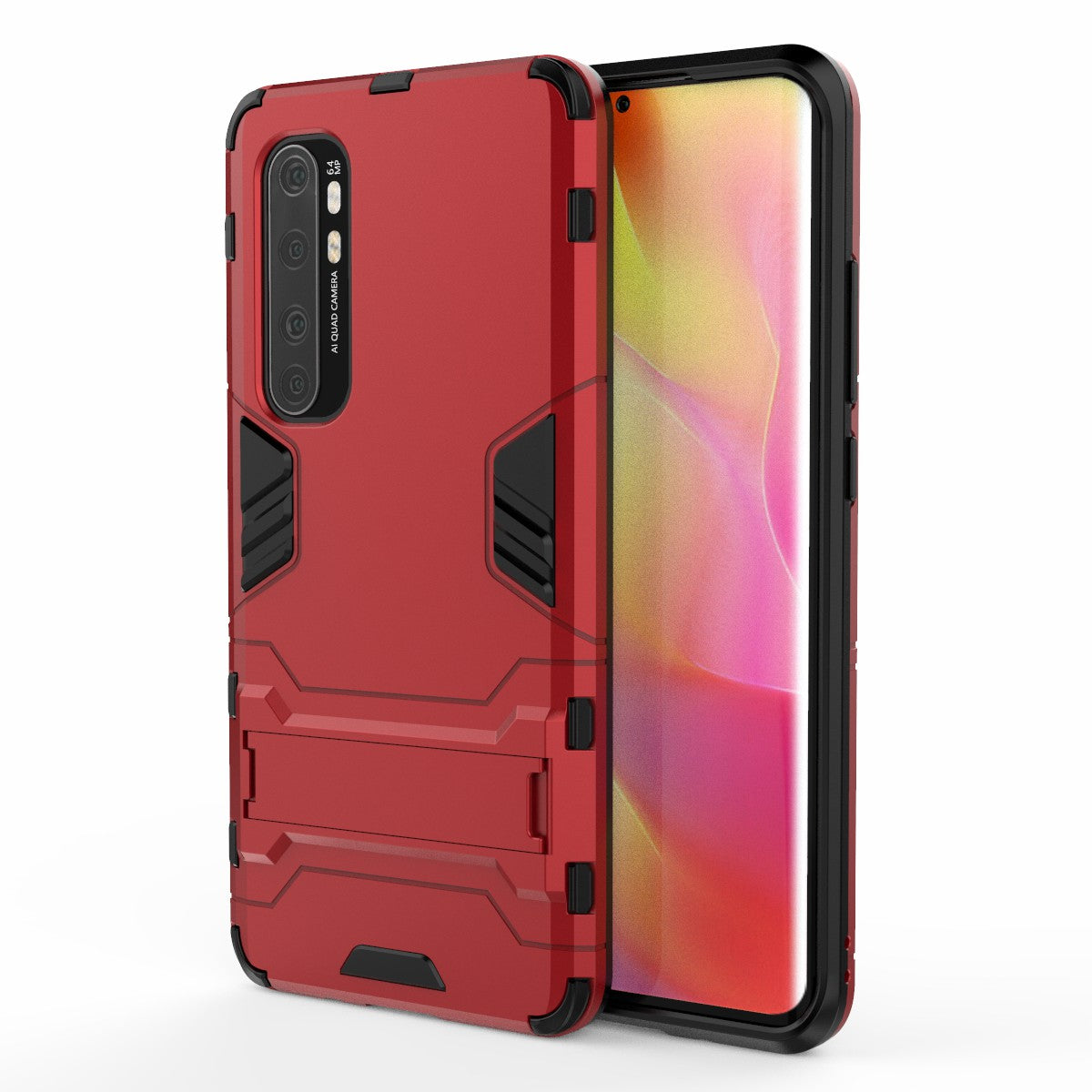 2 in 1 PC + TPU Hybrid Mobile Shell with Kickstand for Xiaomi Mi Note 10 Lite