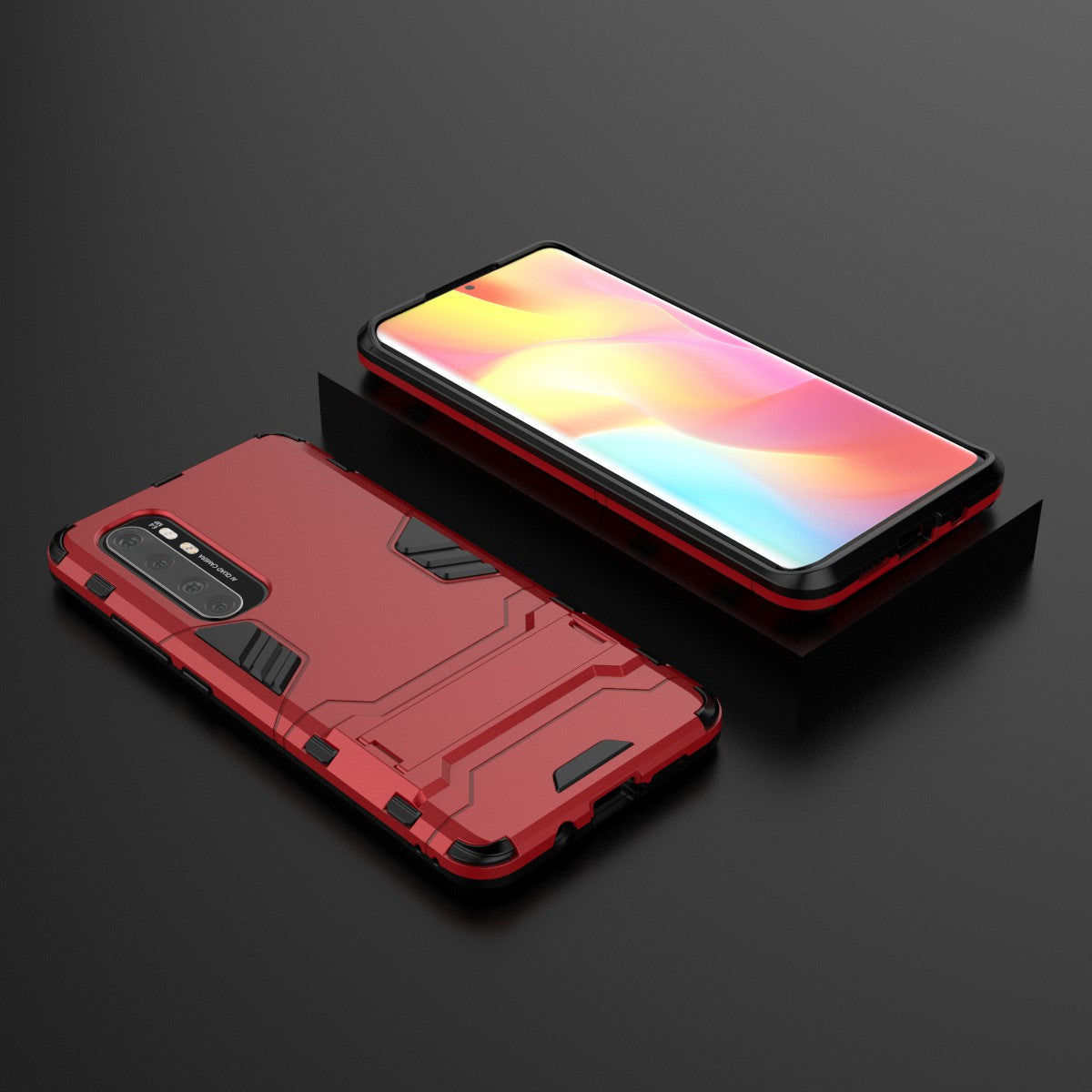 2 in 1 PC + TPU Hybrid Mobile Shell with Kickstand for Xiaomi Mi Note 10 Lite