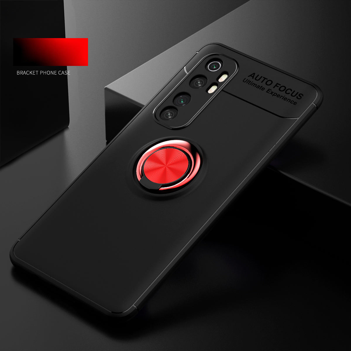 LENUO Ring Kickstand TPU Cover [Built-in Magnetic Metal Sheet] for Xiaomi Mi Note 10 Lite