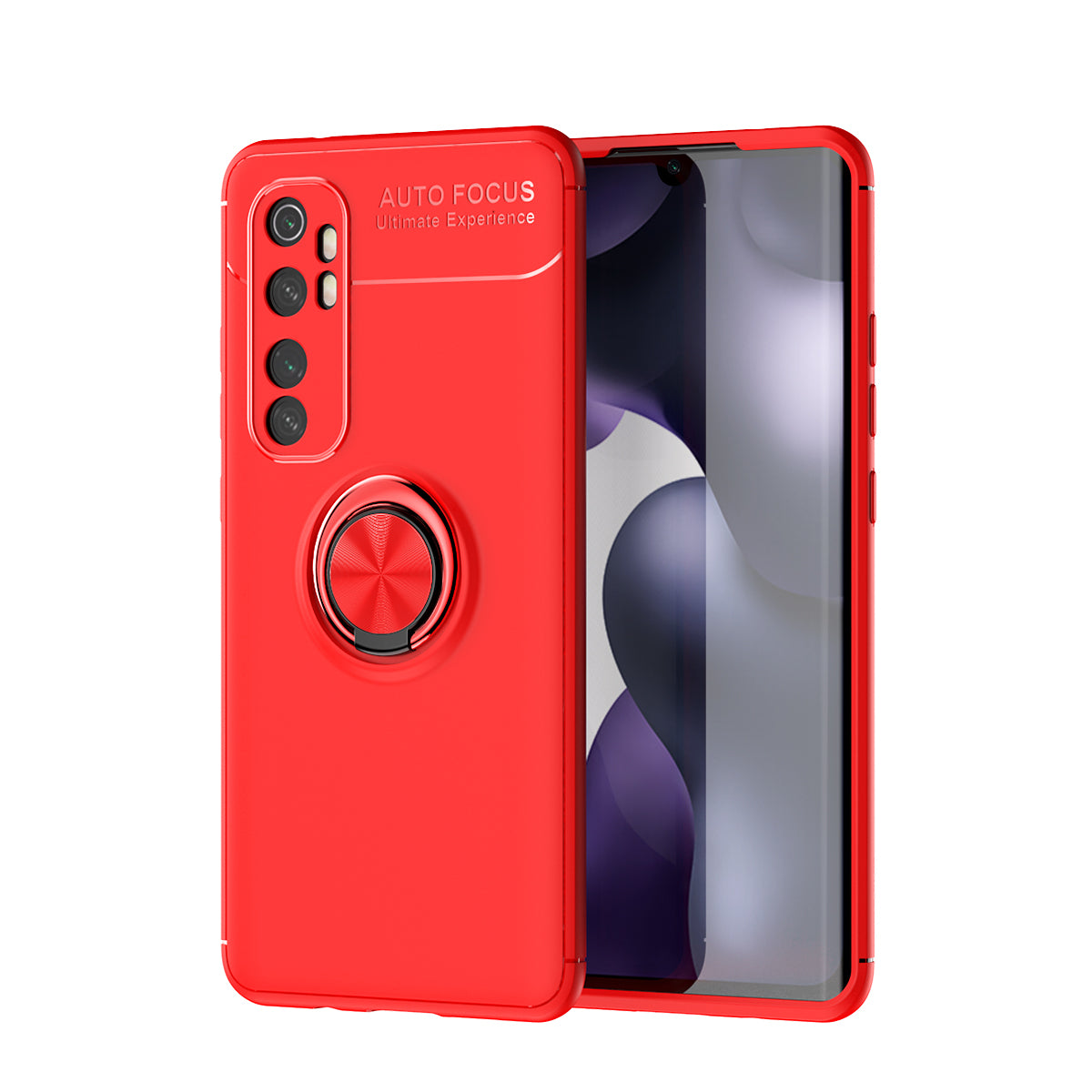 LENUO Ring Kickstand TPU Cover [Built-in Magnetic Metal Sheet] for Xiaomi Mi Note 10 Lite