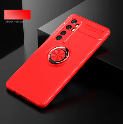 LENUO Ring Kickstand TPU Cover [Built-in Magnetic Metal Sheet] for Xiaomi Mi Note 10 Lite