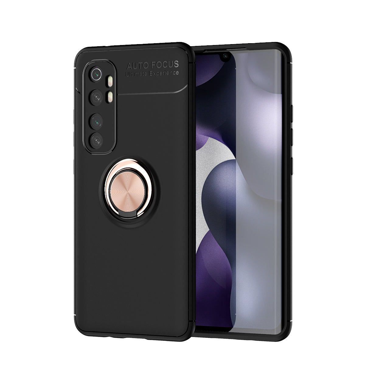 LENUO Ring Kickstand TPU Cover [Built-in Magnetic Metal Sheet] for Xiaomi Mi Note 10 Lite