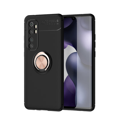 LENUO Ring Kickstand TPU Cover [Built-in Magnetic Metal Sheet] for Xiaomi Mi Note 10 Lite