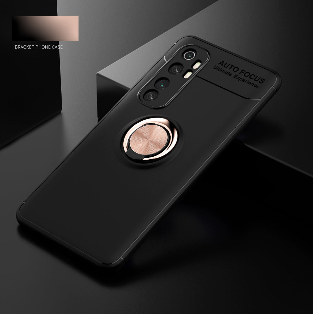 LENUO Ring Kickstand TPU Cover [Built-in Magnetic Metal Sheet] for Xiaomi Mi Note 10 Lite