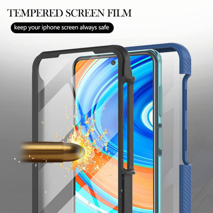 Full-Coverage Protection PC+TPU Protective Case with PET Screen Protector for Xiaomi Redmi Note 9S / Redmi Note 9 Pro / Redmi Note 9 Pro Max