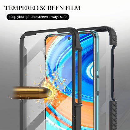 Full-Coverage Protection PC+TPU Protective Case with PET Screen Protector for Xiaomi Redmi Note 9S / Redmi Note 9 Pro / Redmi Note 9 Pro Max