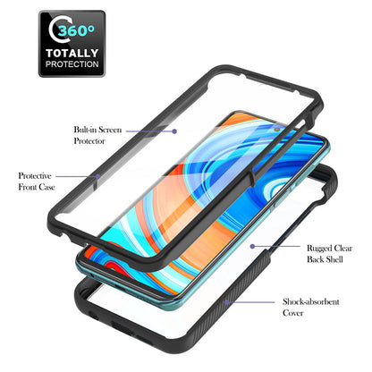 Full-Coverage Protection PC+TPU Protective Case with PET Screen Protector for Xiaomi Redmi Note 9S / Redmi Note 9 Pro / Redmi Note 9 Pro Max