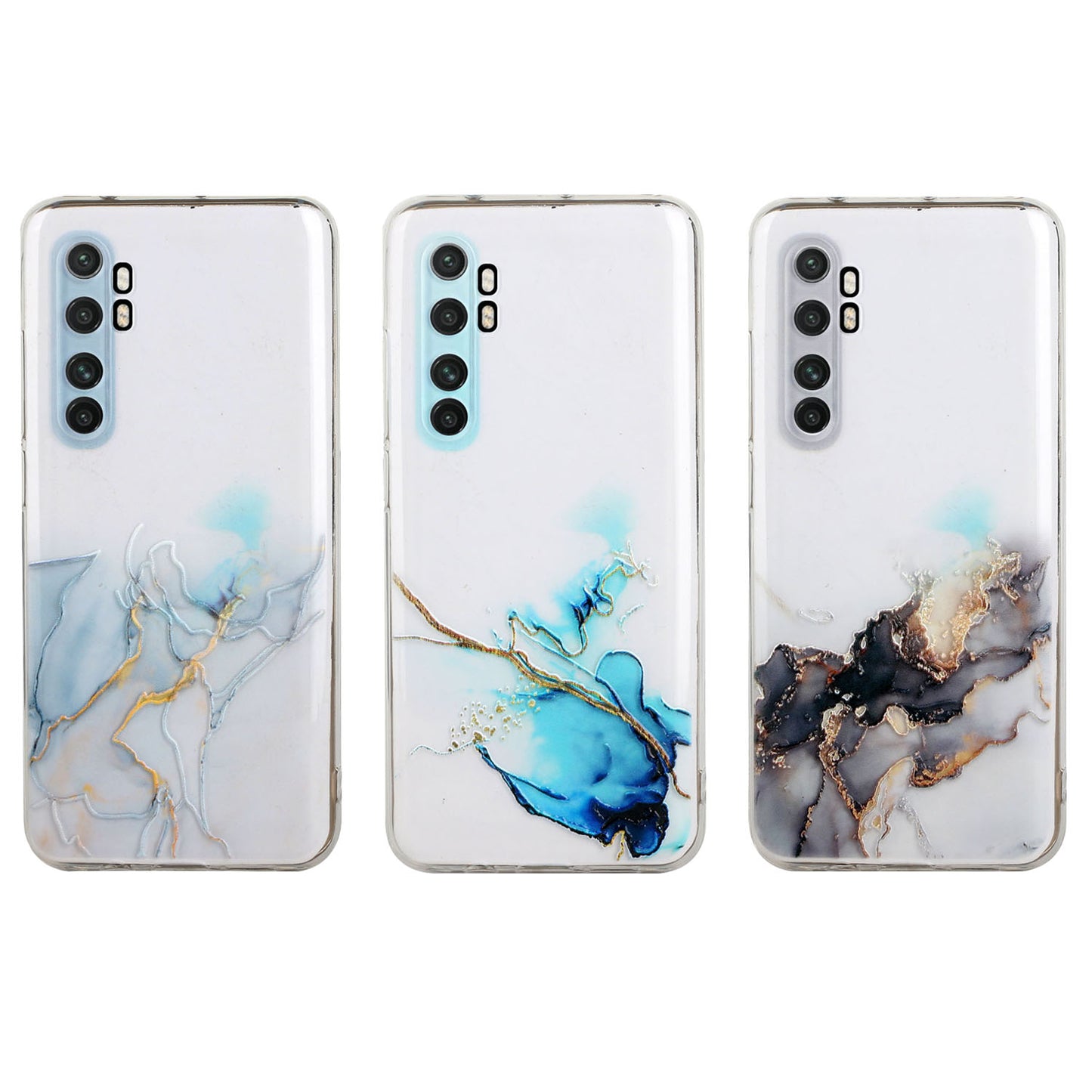 Precise Hole Opening Marble Pattern Soft TPU Case for Xiaomi Mi Note 10 Lite