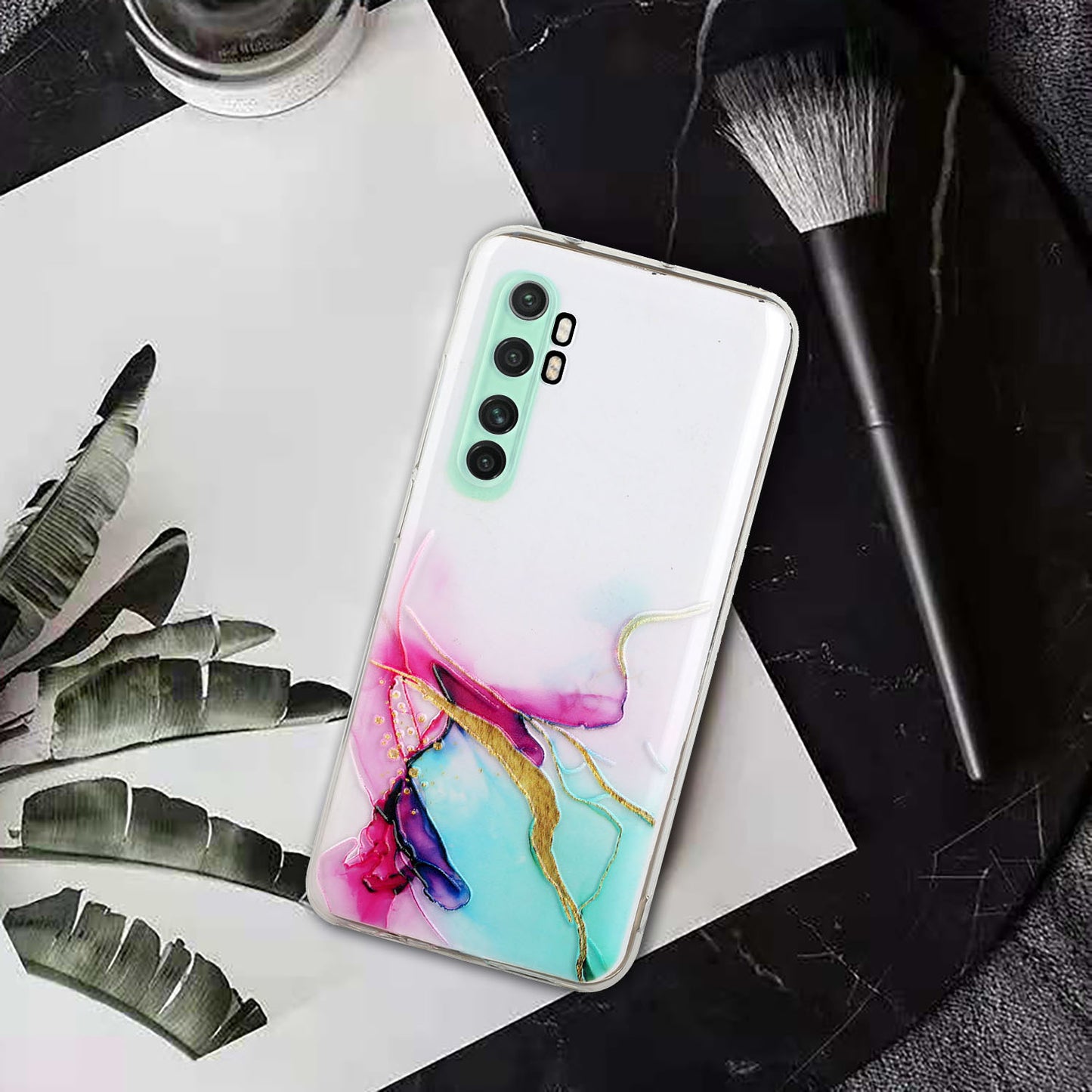 Precise Hole Opening Marble Pattern Soft TPU Case for Xiaomi Mi Note 10 Lite