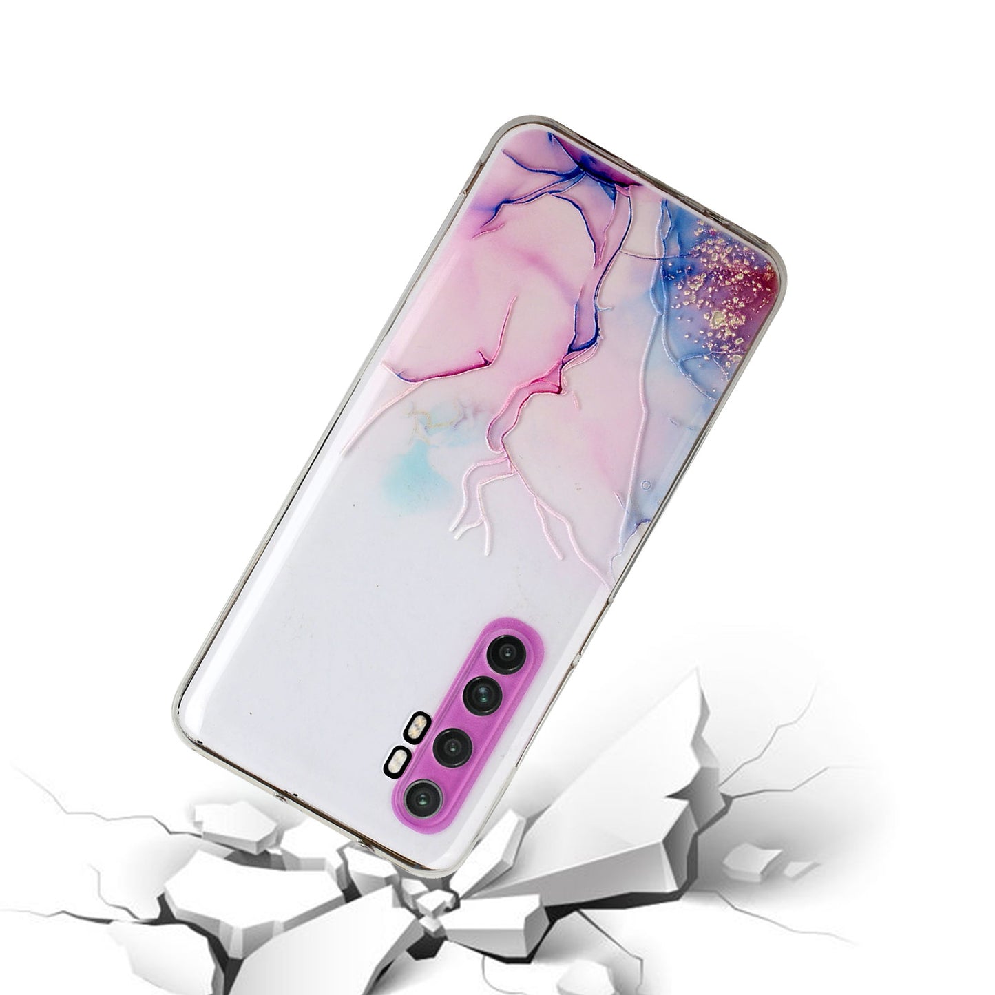 Precise Hole Opening Marble Pattern Soft TPU Case for Xiaomi Mi Note 10 Lite