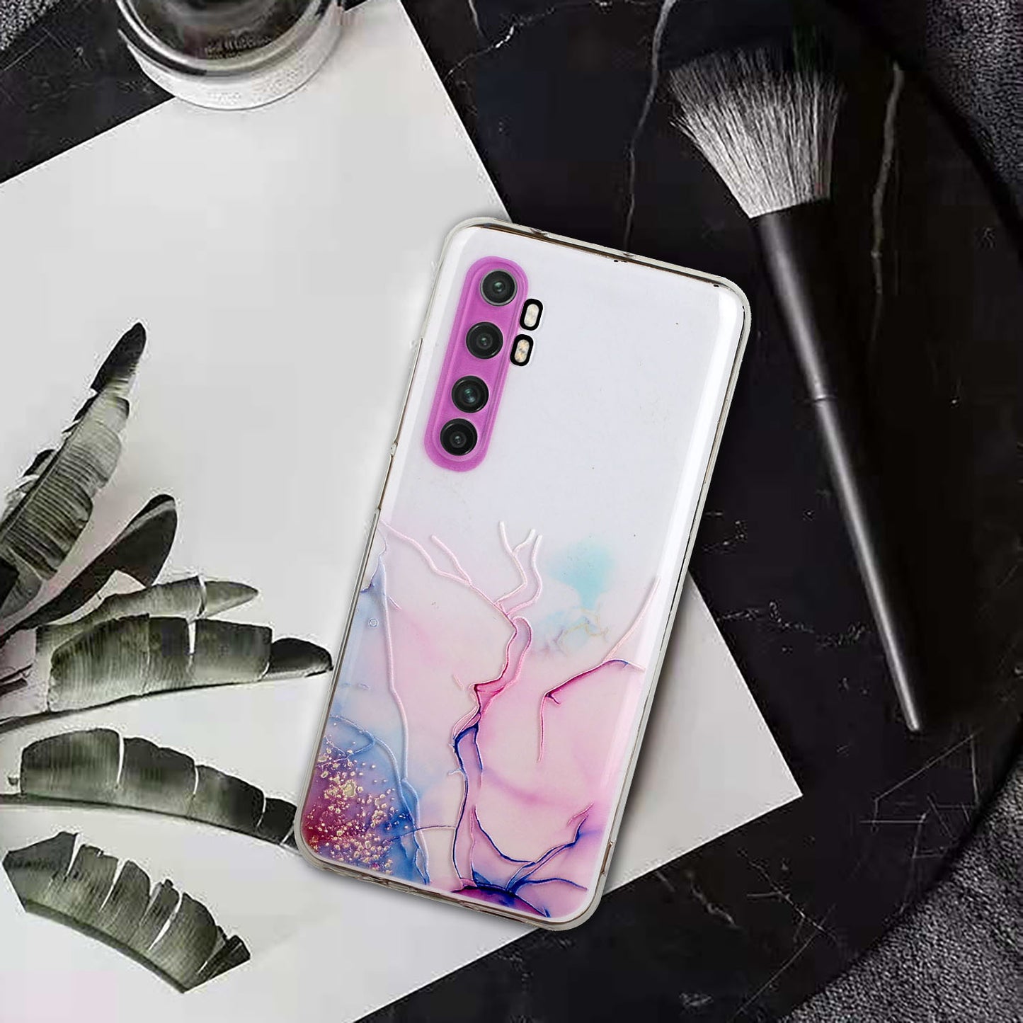 Precise Hole Opening Marble Pattern Soft TPU Case for Xiaomi Mi Note 10 Lite