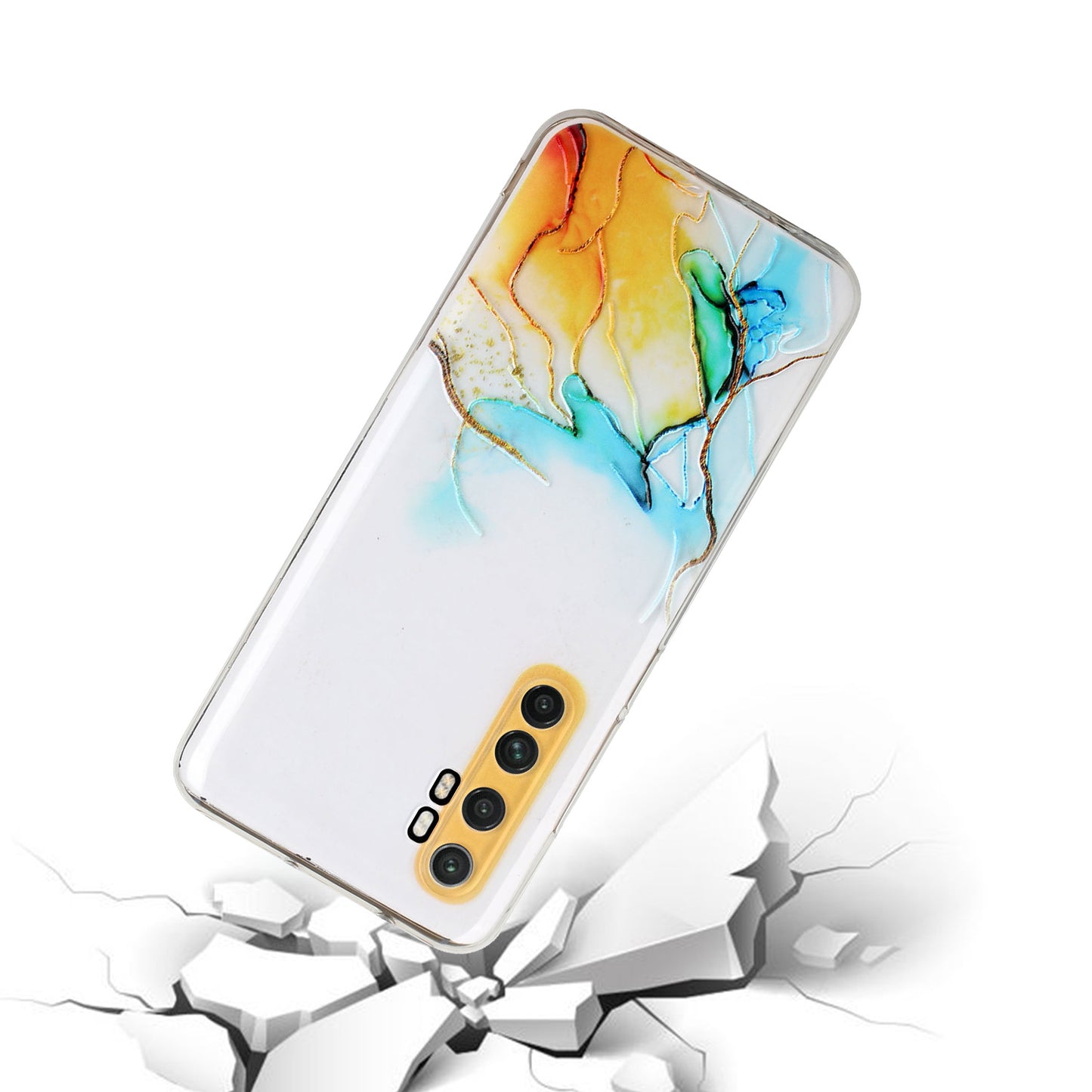 Precise Hole Opening Marble Pattern Soft TPU Case for Xiaomi Mi Note 10 Lite