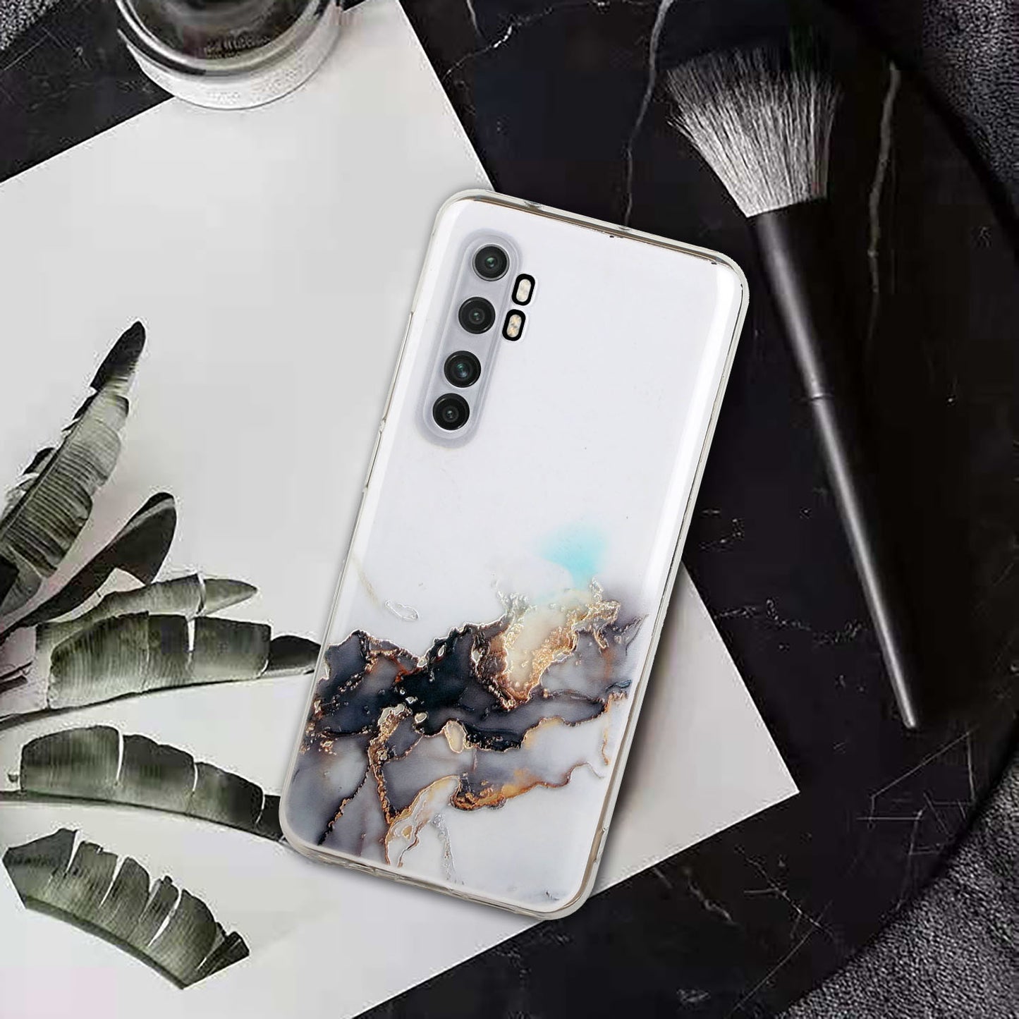 Precise Hole Opening Marble Pattern Soft TPU Case for Xiaomi Mi Note 10 Lite