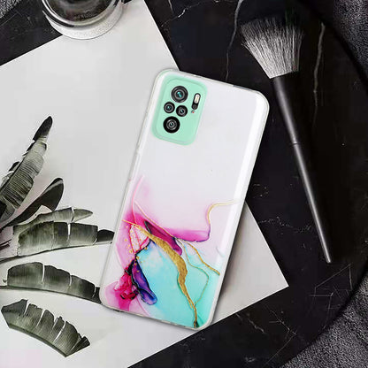 [Precise Hole Opening Design] Marble Pattern Soft TPU Case for Xiaomi Redmi Note 10 4G / Redmi Note 10S / Poco M5s 4G