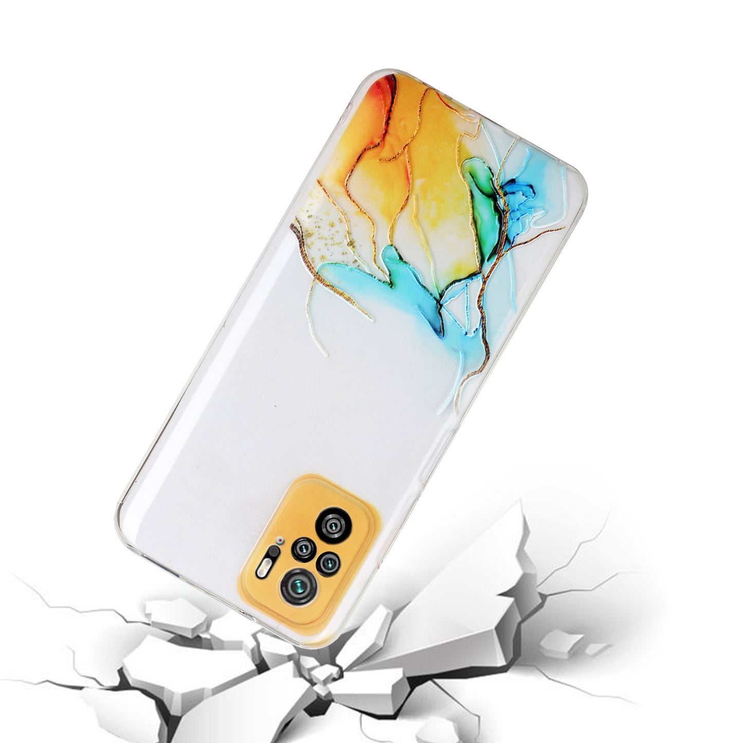 [Precise Hole Opening Design] Marble Pattern Soft TPU Case for Xiaomi Redmi Note 10 4G / Redmi Note 10S / Poco M5s 4G