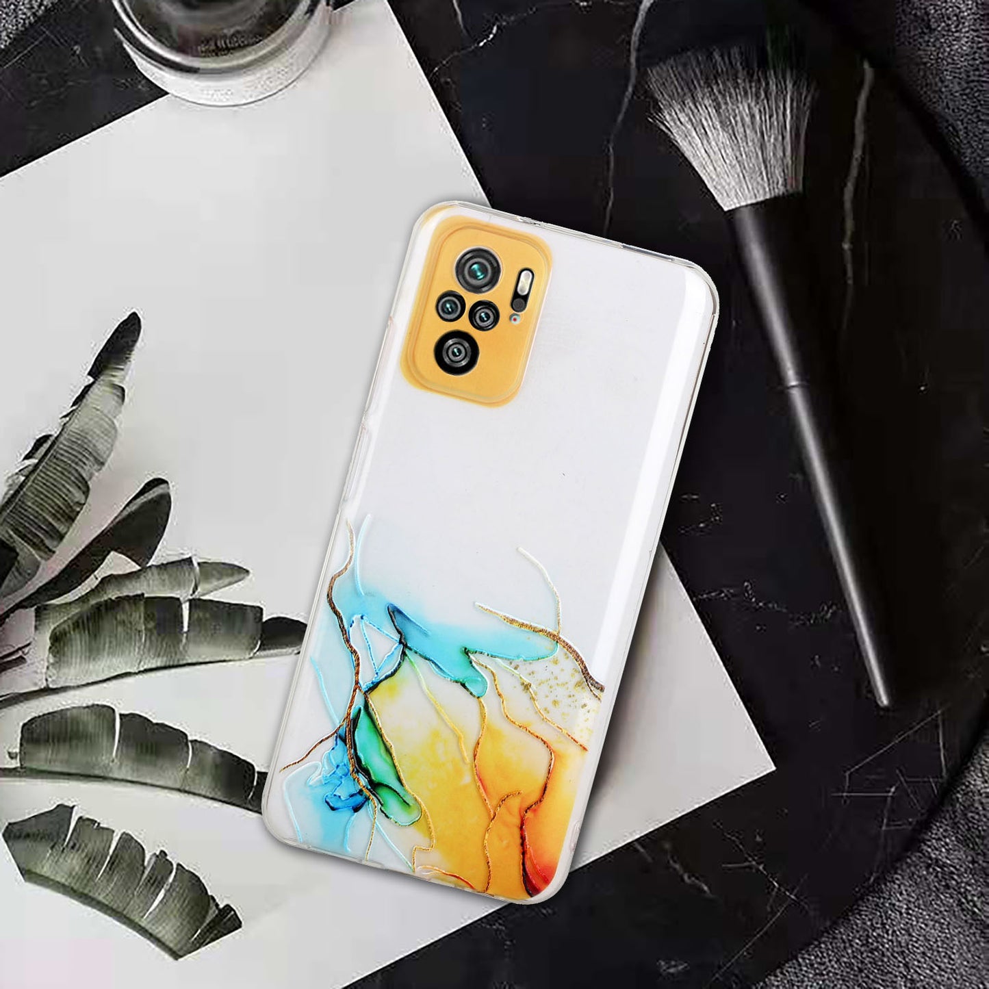 [Precise Hole Opening Design] Marble Pattern Soft TPU Case for Xiaomi Redmi Note 10 4G / Redmi Note 10S / Poco M5s 4G