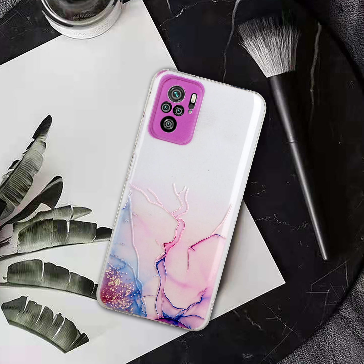 [Precise Hole Opening Design] Marble Pattern Soft TPU Case for Xiaomi Redmi Note 10 4G / Redmi Note 10S / Poco M5s 4G