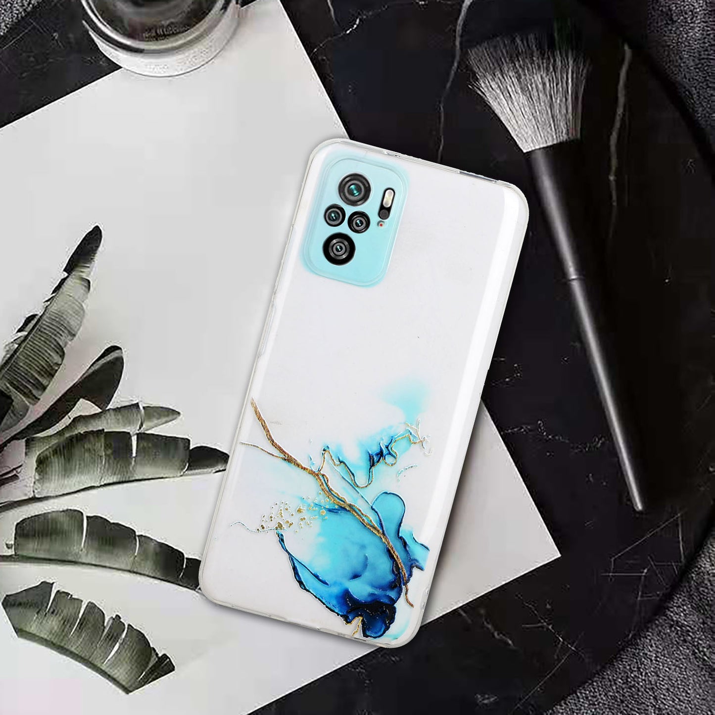 [Precise Hole Opening Design] Marble Pattern Soft TPU Case for Xiaomi Redmi Note 10 4G / Redmi Note 10S / Poco M5s 4G