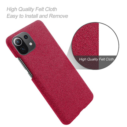 Cloth Texture Plastic Back Case for Xiaomi Mi 11 Lite 4G / 5G / 11 Lite 5G NE